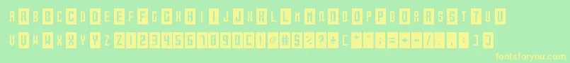 Gameshow Font – Yellow Fonts on Green Background