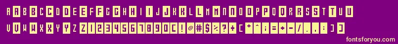 Gameshow Font – Yellow Fonts on Purple Background