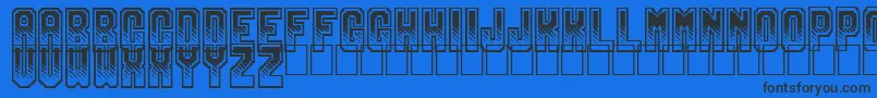 フォントGamix – 黒い文字の青い背景