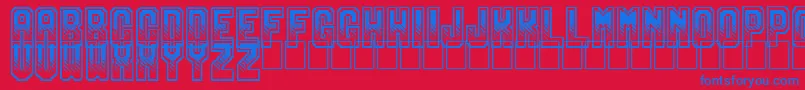Gamix Font – Blue Fonts on Red Background