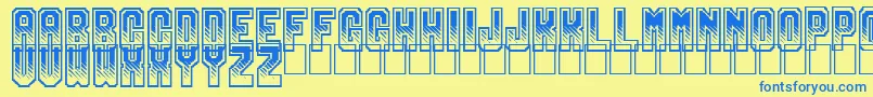 Gamix Font – Blue Fonts on Yellow Background