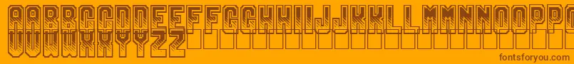 Gamix Font – Brown Fonts on Orange Background
