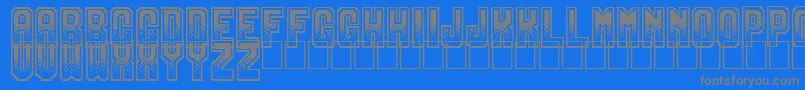 Gamix Font – Gray Fonts on Blue Background