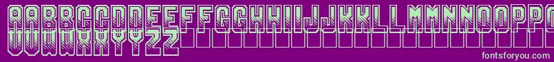 Gamix Font – Green Fonts on Purple Background