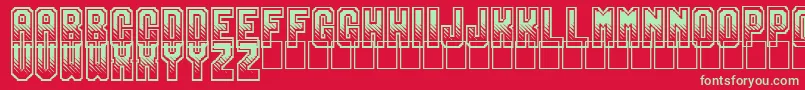Шрифт Gamix – зелёные шрифты на красном фоне