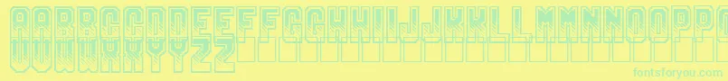 Шрифт Gamix – зелёные шрифты на жёлтом фоне