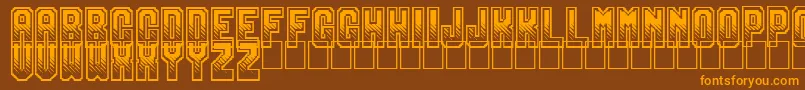 Gamix Font – Orange Fonts on Brown Background