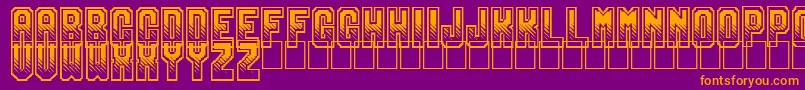 Gamix Font – Orange Fonts on Purple Background