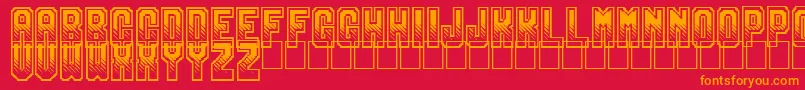 Gamix Font – Orange Fonts on Red Background