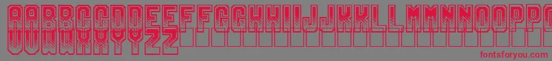 フォントGamix – 赤い文字の灰色の背景