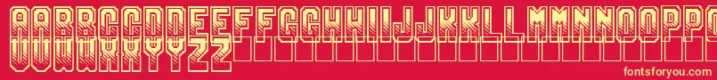 Gamix Font – Yellow Fonts on Red Background