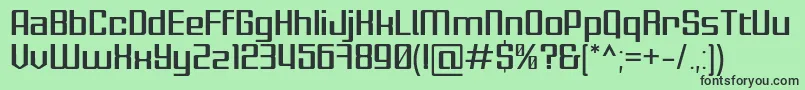 Gamlangdee Font – Black Fonts on Green Background