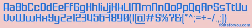 Gamlangdee Font – Blue Fonts on Pink Background