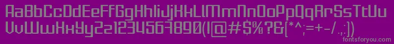 フォントGamlangdee – 紫の背景に灰色の文字