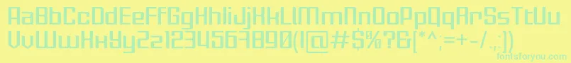 Gamlangdee Font – Green Fonts on Yellow Background