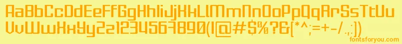 Gamlangdee Font – Orange Fonts on Yellow Background