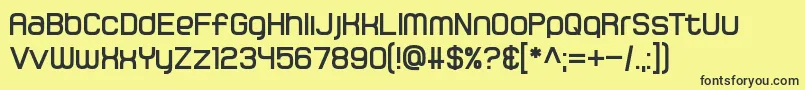 Gamma Orionis Font – Black Fonts on Yellow Background