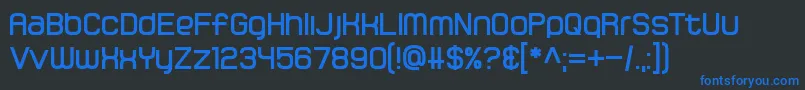 Gamma Orionis Font – Blue Fonts on Black Background