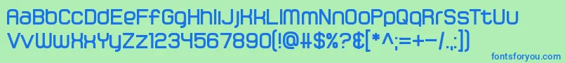 Gamma Orionis Font – Blue Fonts on Green Background