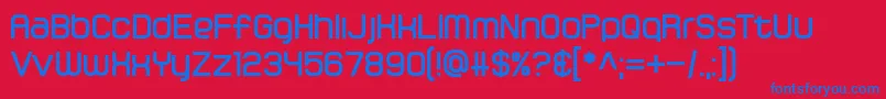 Gamma Orionis Font – Blue Fonts on Red Background