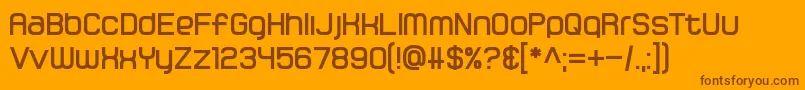 Gamma Orionis Font – Brown Fonts on Orange Background