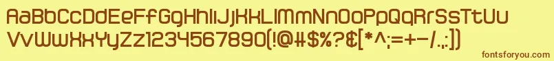 Gamma Orionis Font – Brown Fonts on Yellow Background