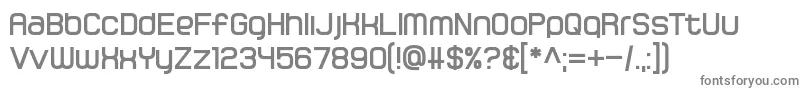 Gamma Orionis-fontti – harmaat kirjasimet valkoisella taustalla