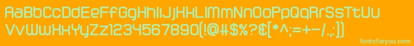 Gamma Orionis Font – Green Fonts on Orange Background