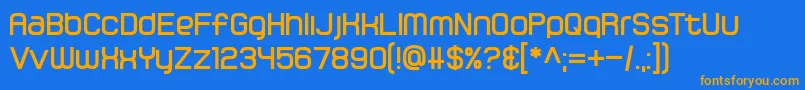 Gamma Orionis Font – Orange Fonts on Blue Background