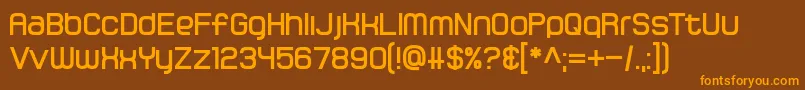 Gamma Orionis Font – Orange Fonts on Brown Background