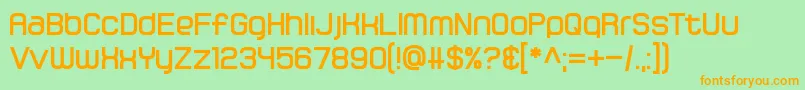 Gamma Orionis Font – Orange Fonts on Green Background