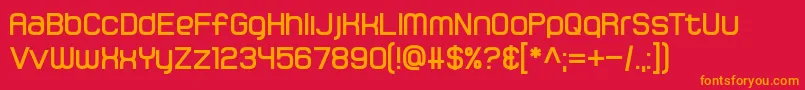 Gamma Orionis Font – Orange Fonts on Red Background