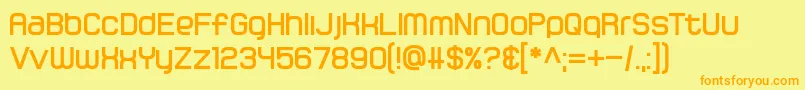 Gamma Orionis Font – Orange Fonts on Yellow Background