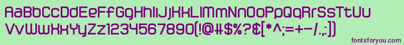 Gamma Orionis Font – Purple Fonts on Green Background