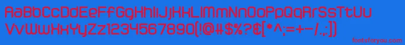 Gamma Orionis Font – Red Fonts on Blue Background