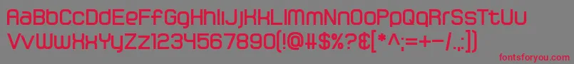 Gamma Orionis-Schriftart – Rote Schriften auf grauem Hintergrund