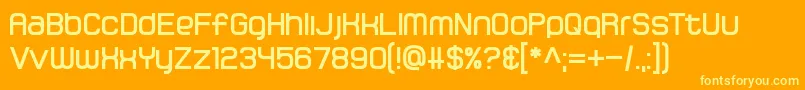 Gamma Orionis Font – Yellow Fonts on Orange Background