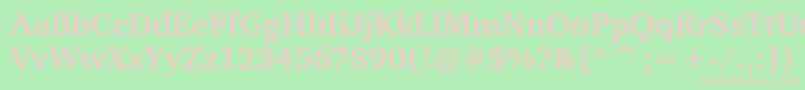 CharterItcBold Font – Pink Fonts on Green Background