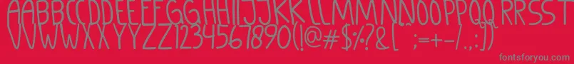 GANDUL MATHENG Regular Font – Gray Fonts on Red Background
