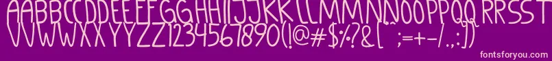 GANDUL MATHENG Regular Font – Pink Fonts on Purple Background
