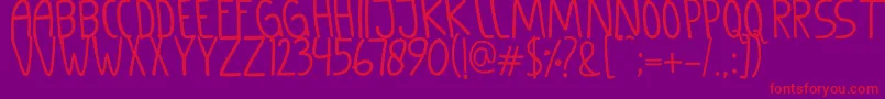 GANDUL MATHENG Regular Font – Red Fonts on Purple Background