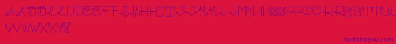 GANGLAND Font – Purple Fonts on Red Background