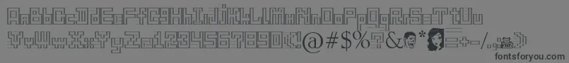 フォントGangOfSipirok   – 黒い文字の灰色の背景