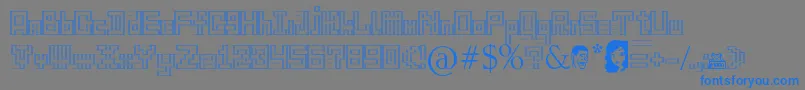 Fonte GangOfSipirok   – fontes azuis em um fundo cinza