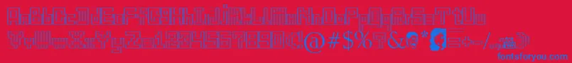 GangOfSipirok   Font – Blue Fonts on Red Background