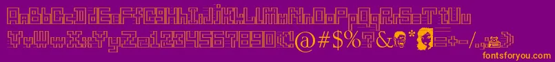 GangOfSipirok   Font – Orange Fonts on Purple Background