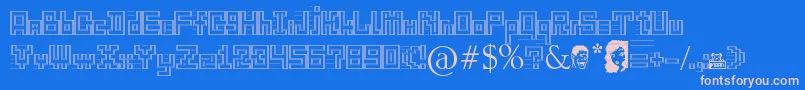 GangOfSipirok   Font – Pink Fonts on Blue Background