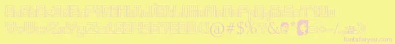 GangOfSipirok   Font – Pink Fonts on Yellow Background