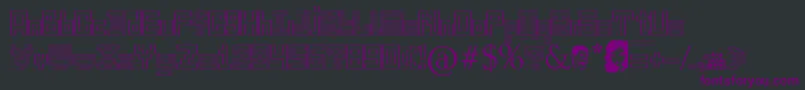GangOfSipirok  -Schriftart – Violette Schriften auf schwarzem Hintergrund