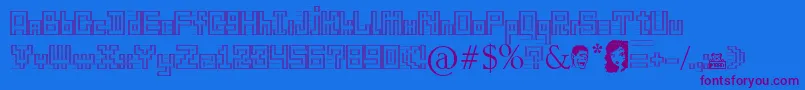 Подробнее о шрифте GangOfSipirok Шрифт GangOfSipirok – фиолетовые шрифты на синем фоне